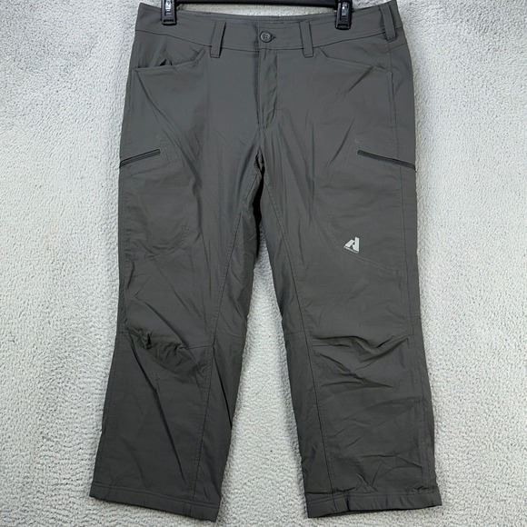 Eddie Bauer First Ascent Pants Hiking Mens 38X25 Gray Fleeced Lined Flat Front - Picture 1 of 8